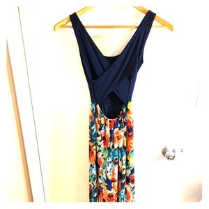 Cross back Le Lis floral tank dress